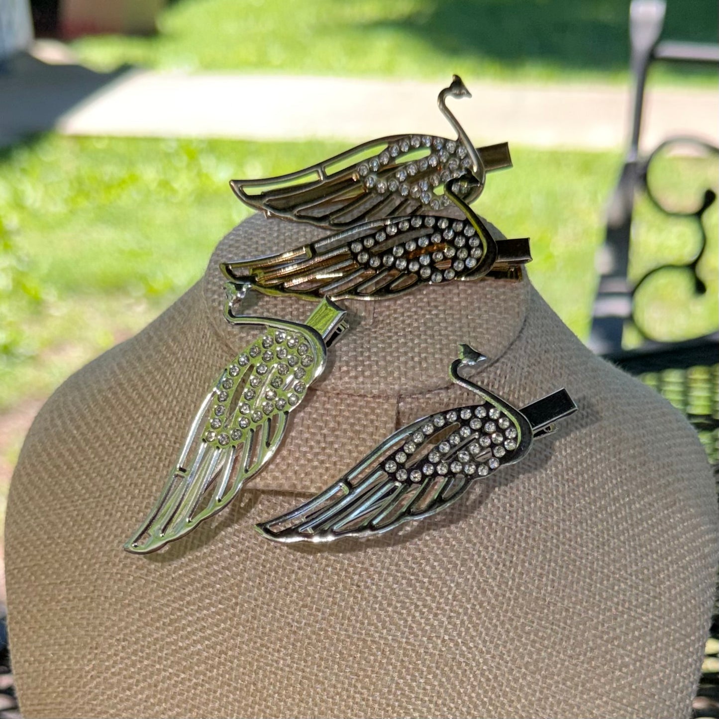 Peacock Hair Clip Set