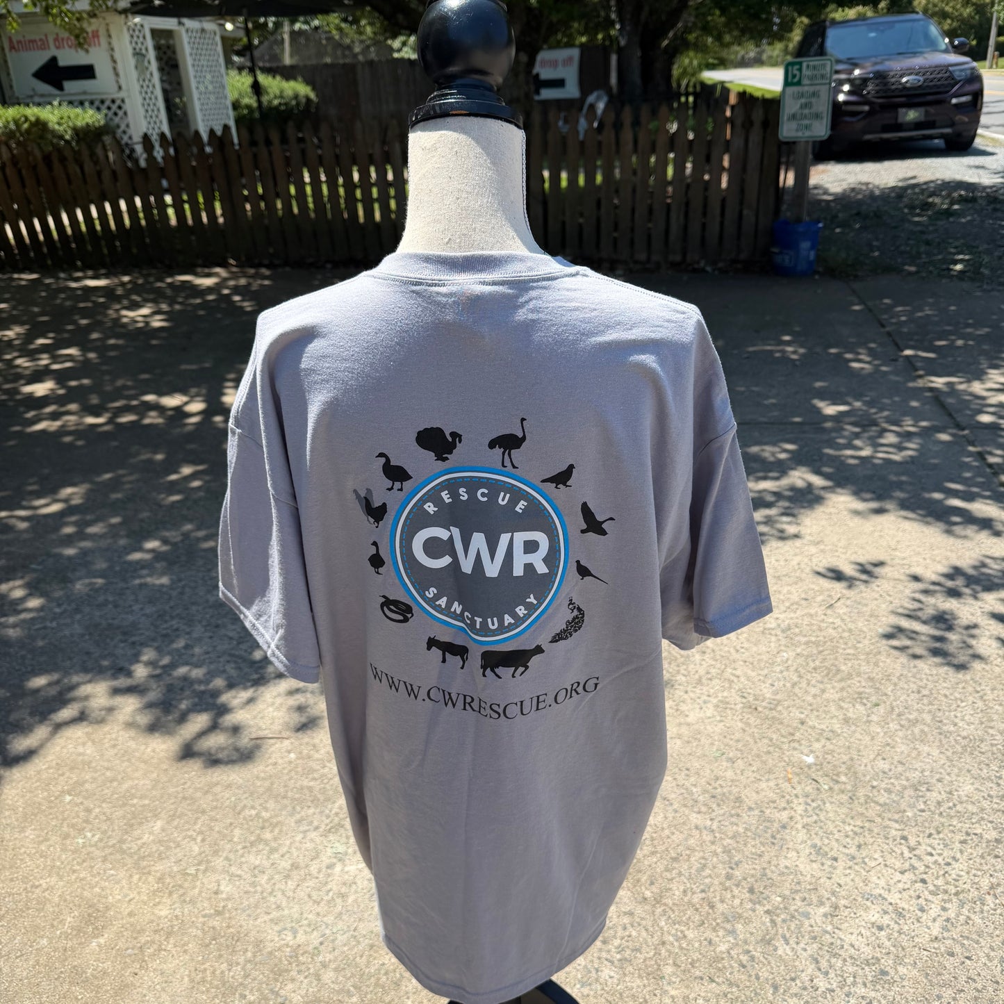 CWR “Rescue, Rehab, Adopt, Repeat” T-Shirt (Gray)