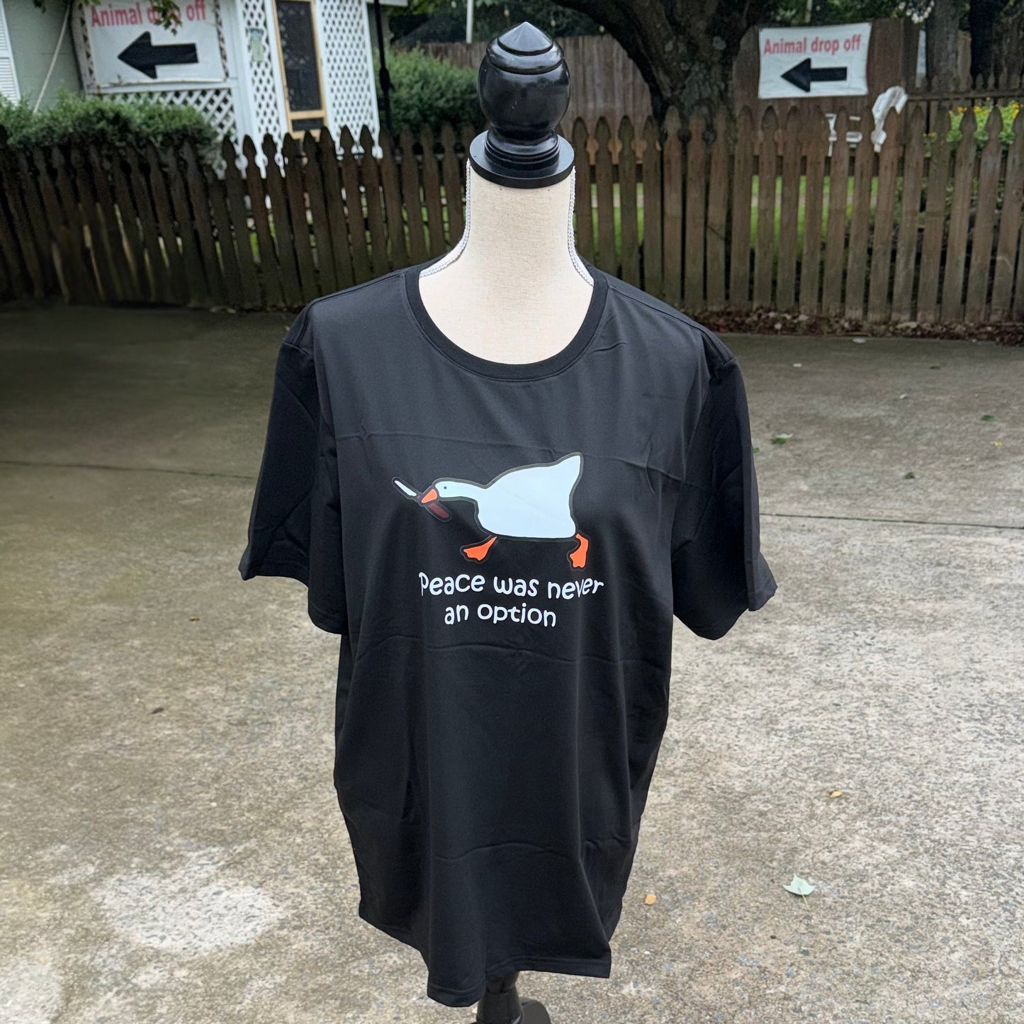 “Peace was Never an Option” T-Shirt (Black)