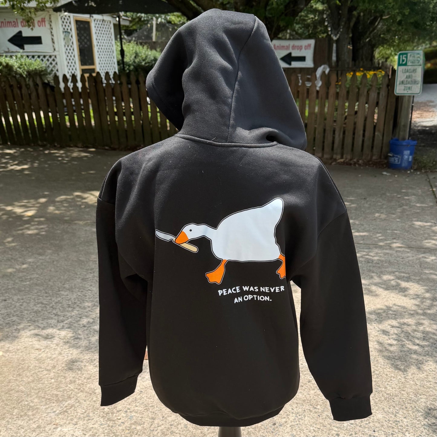 “Peace was Never an Option” Zip-Up Hoodie
