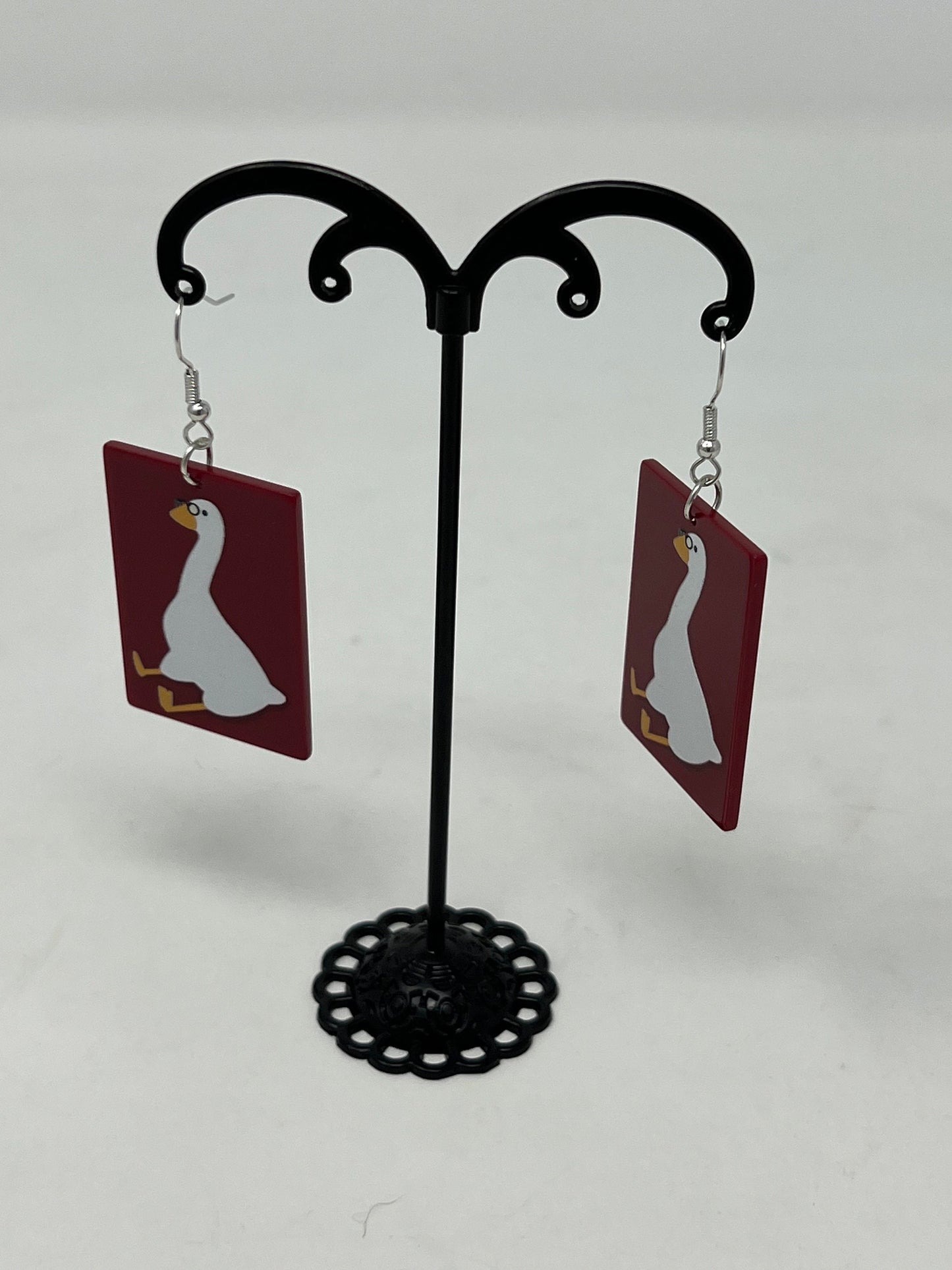 Great Duck Dangle Earrings / Duck with Glasses