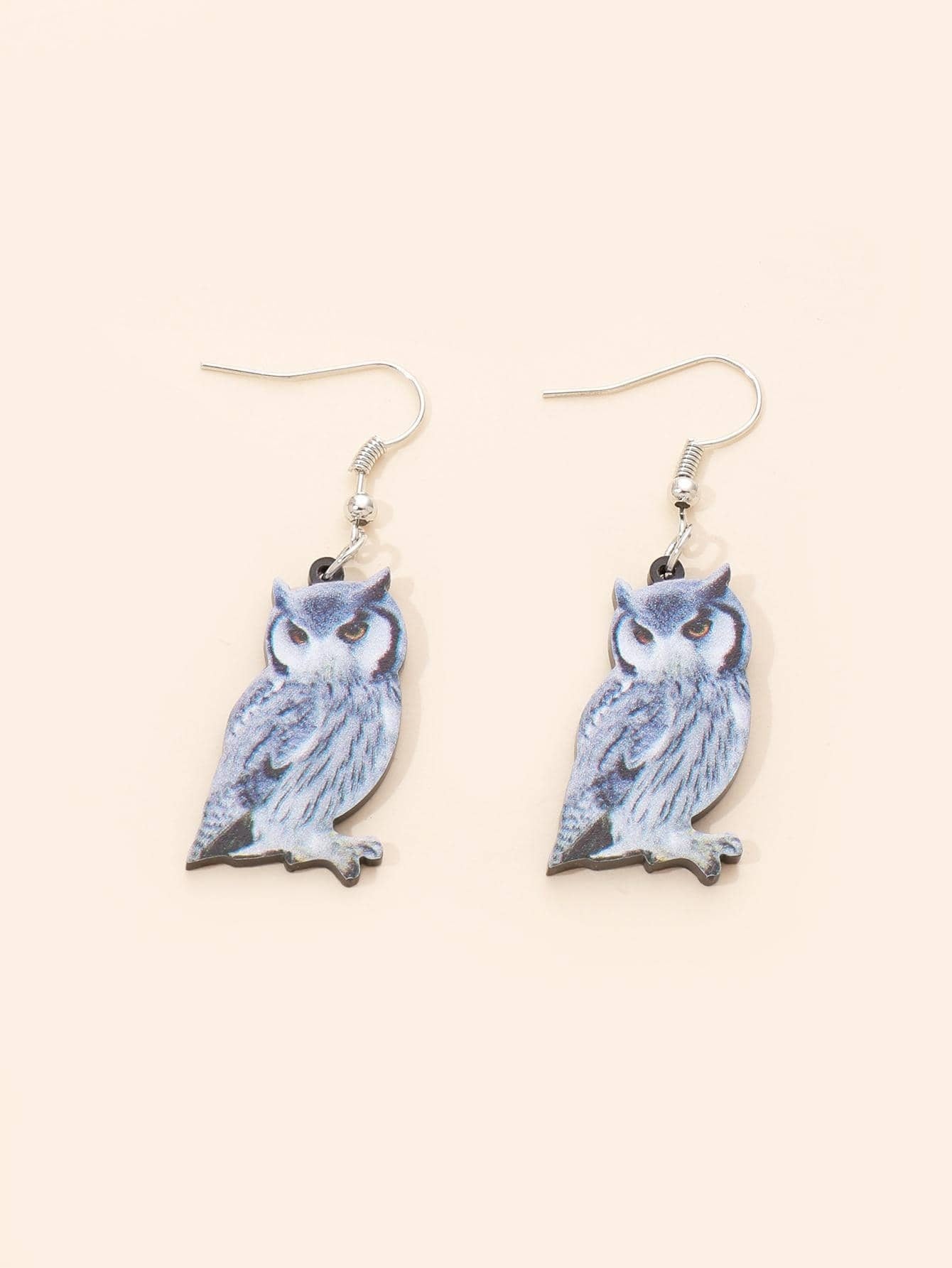 Realistic Owl Dangle Earrings
