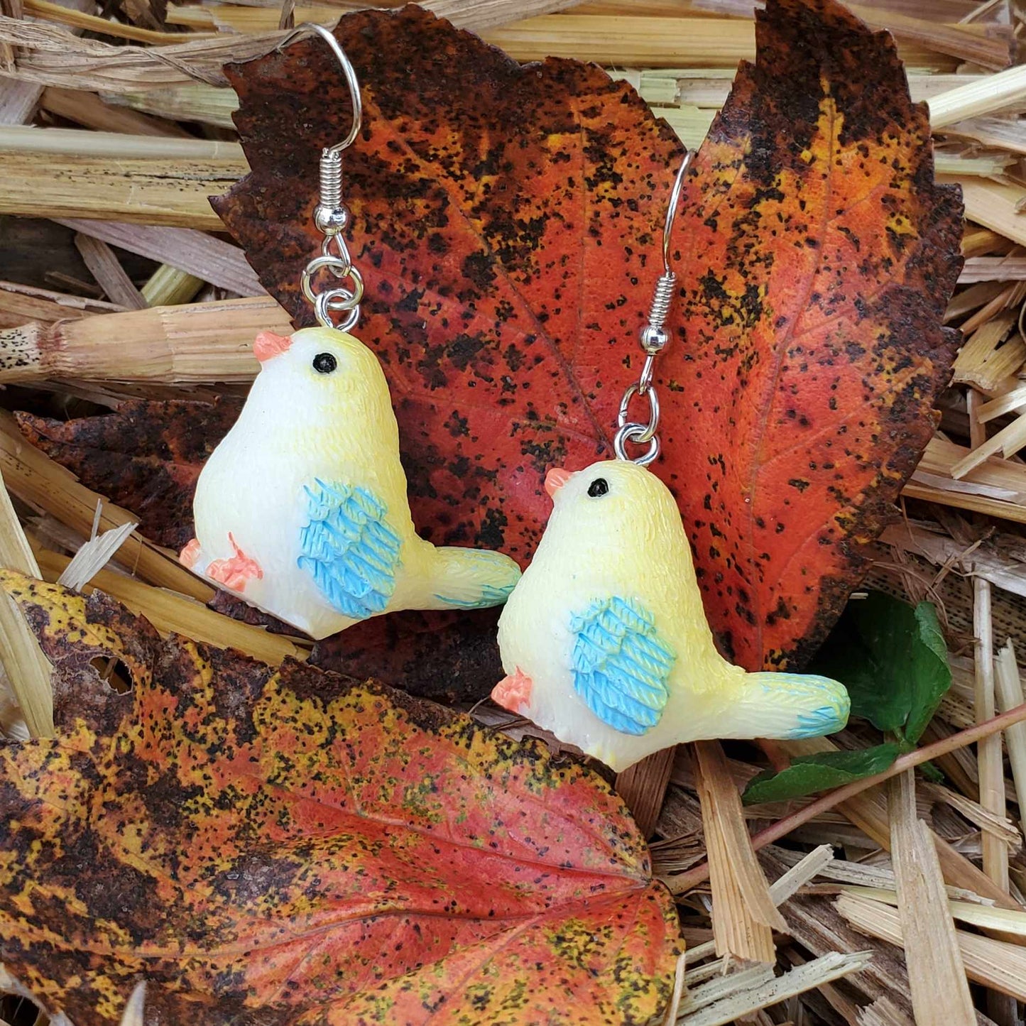 Cute Chubby Bird Dangle Earrings