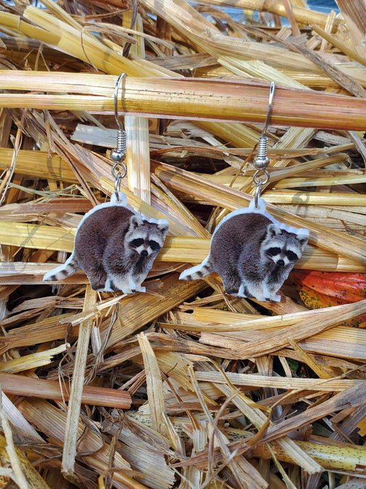 Raccoon Earrings