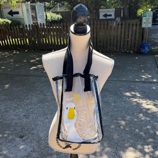 Clear Goose Tote Bag (Black Trim)