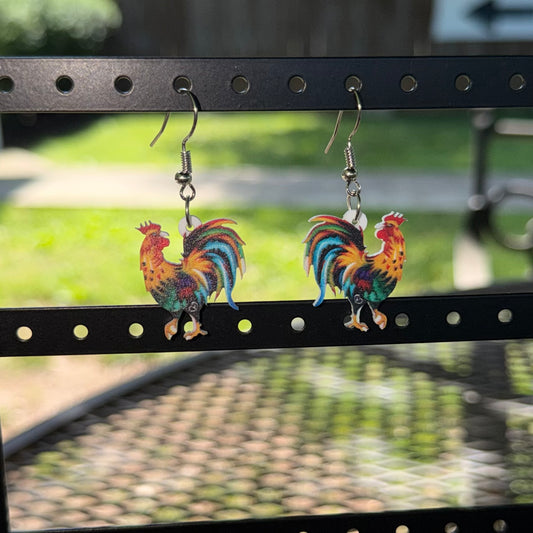 Rooster Earrings