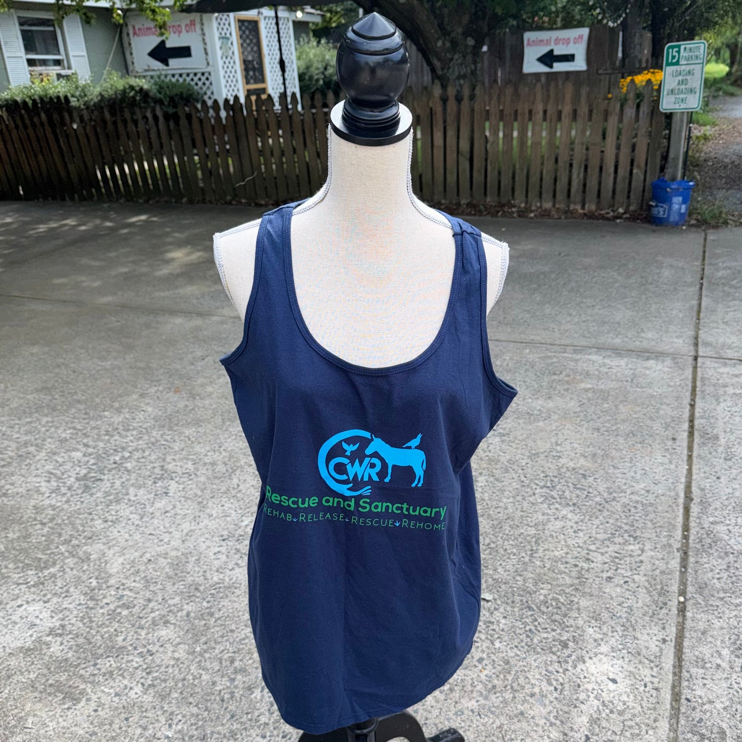 Ladies Racerback Tank Top (Two Color Logo)