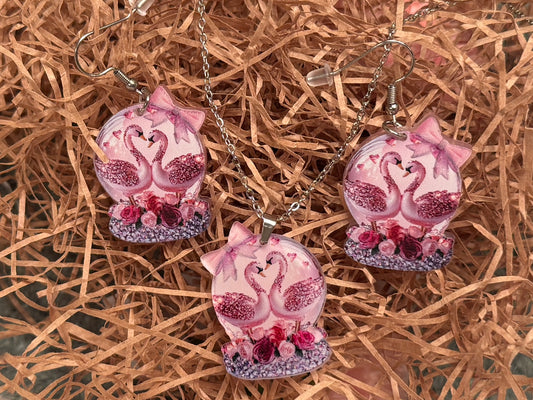 Enchanting Swan Earrings - Matching Valentine's Set