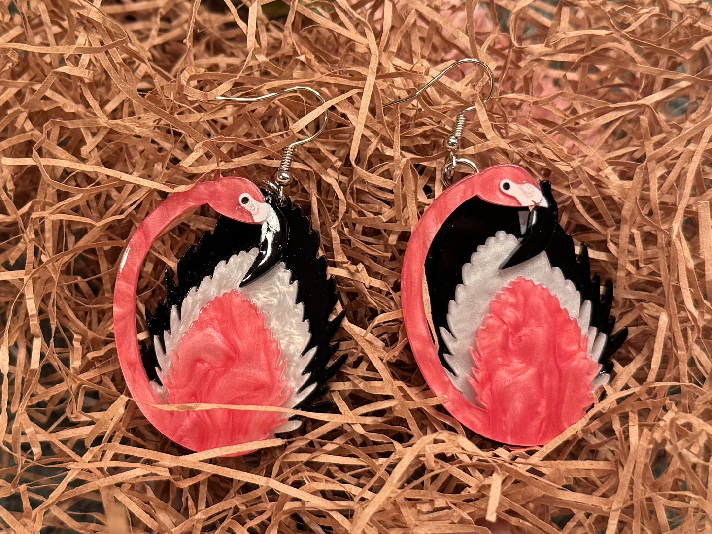 Perfect Pink Flamingos - Valentine's Earrings