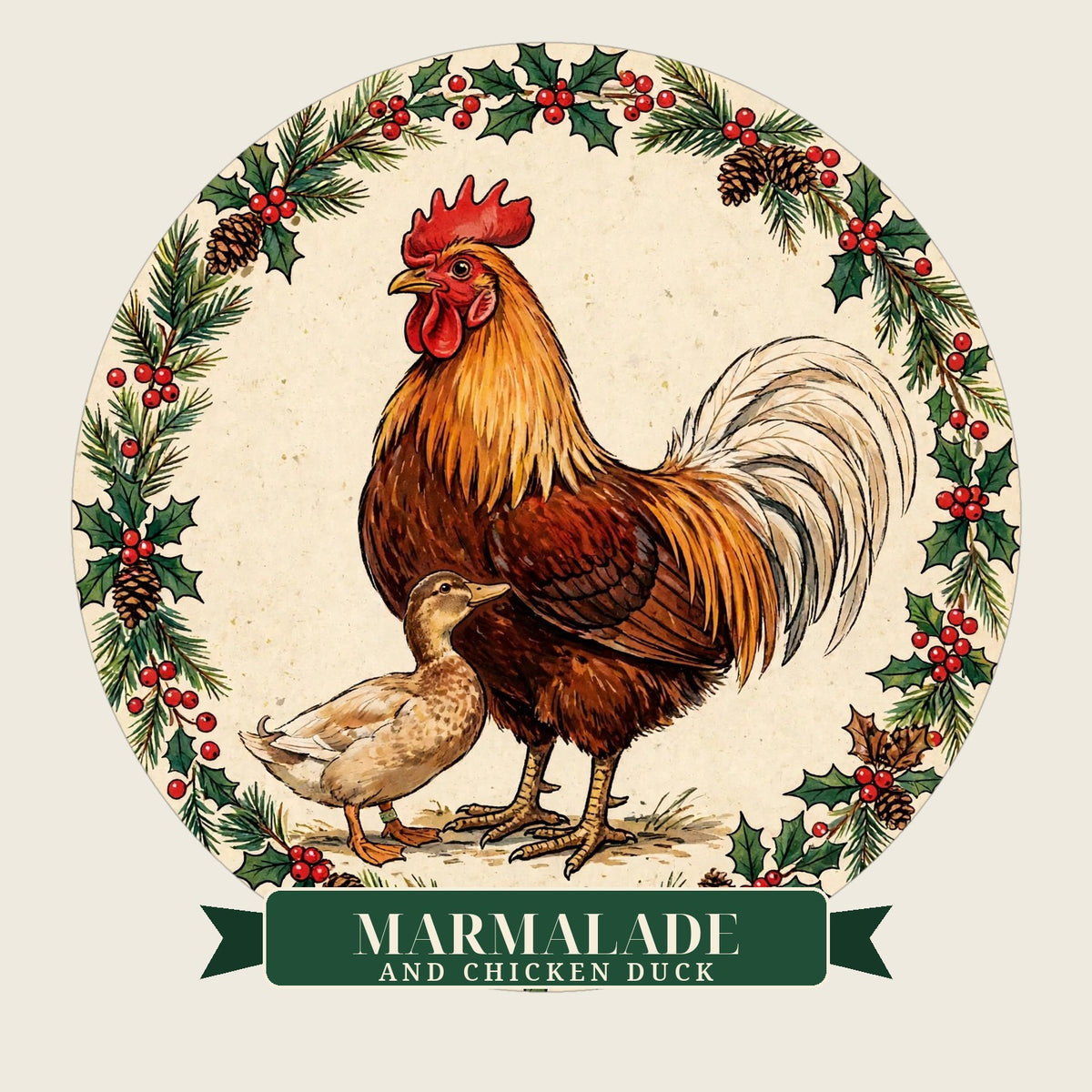 Marmalade and Chicken Duck Ornament